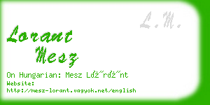 lorant mesz business card